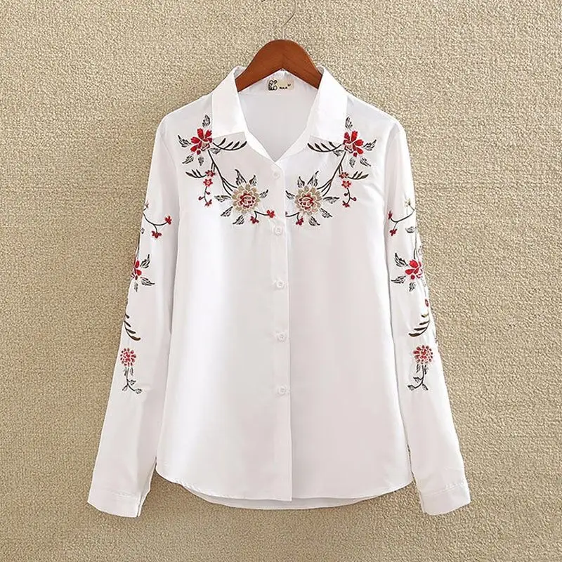 Plus size Women Clothing White Shirt 