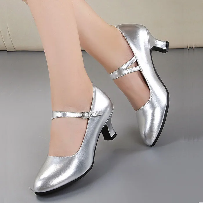 Patent leather Mary Jane women kitten 