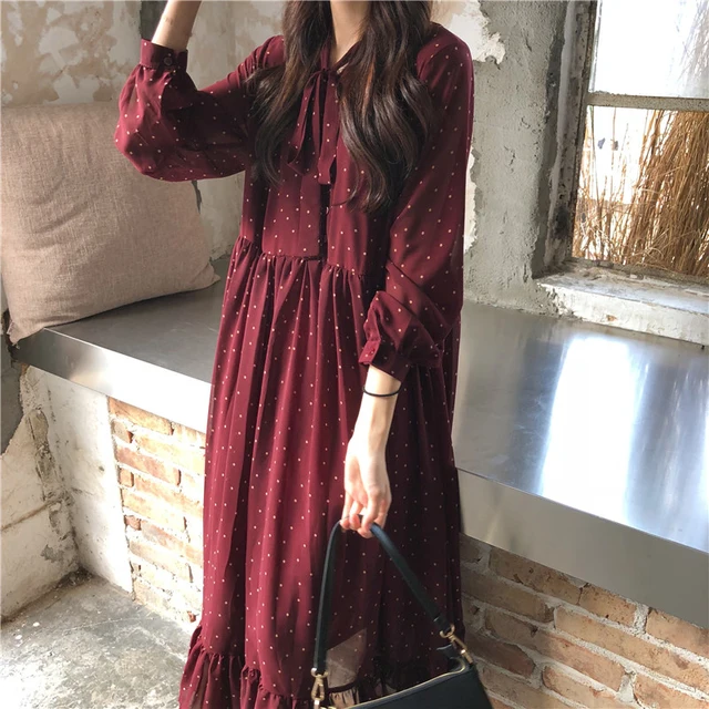 קנו שמלות | Vintage Loose Long Dress A 