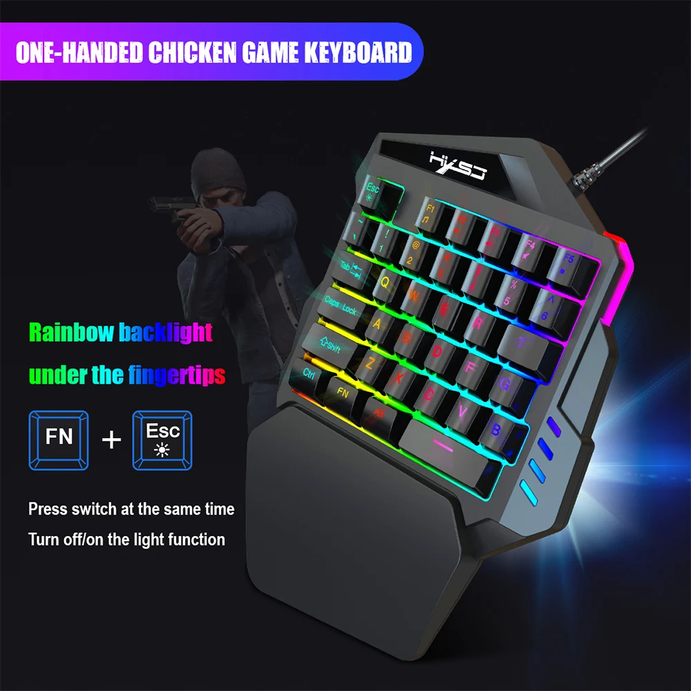 hxsj one handed keyboard