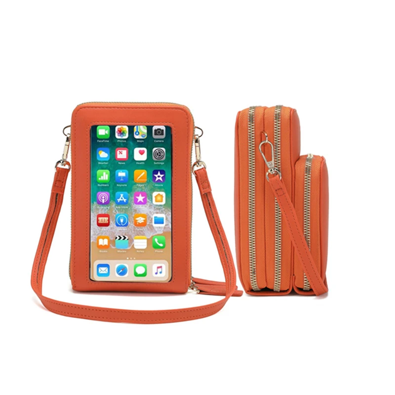 crossbody cell phone purse with touch screen