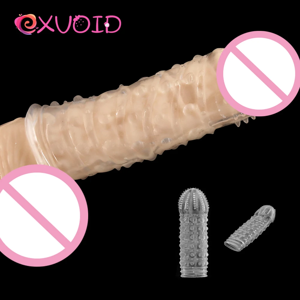 Купить Секс товары | EXVOID Condoms For Male Cock Extender Penis Sleeves  Cock Ring Penis Enlargement G Spot Massage Sex Toys for Men Reusable Condom