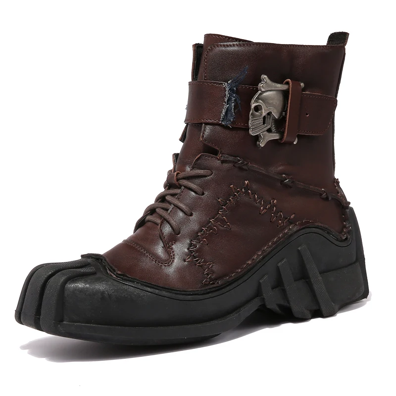 real leather motorcycle boots