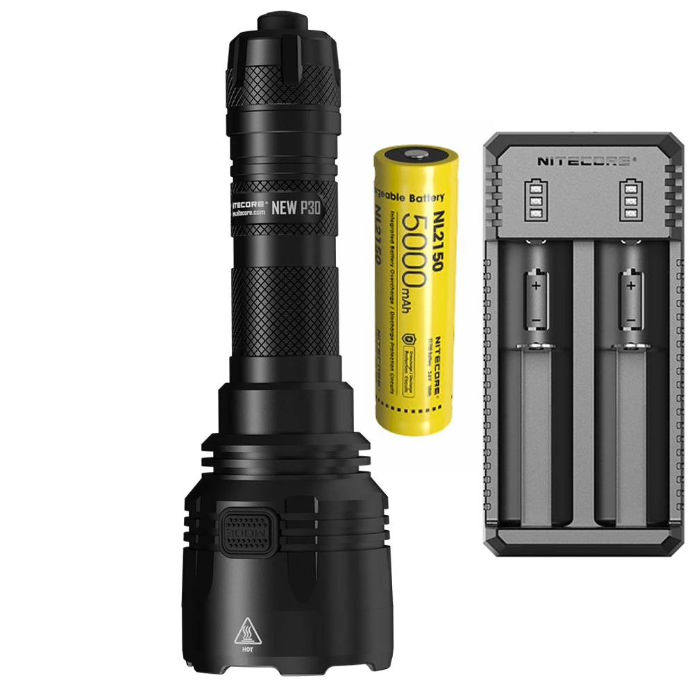 NITECORE NEW P30 Hunting Flashlight XP-L HI V3 max 1000 Lumen Long throw  618 meter 21700 Battery Torch Outdoor Sports Light-animated-img