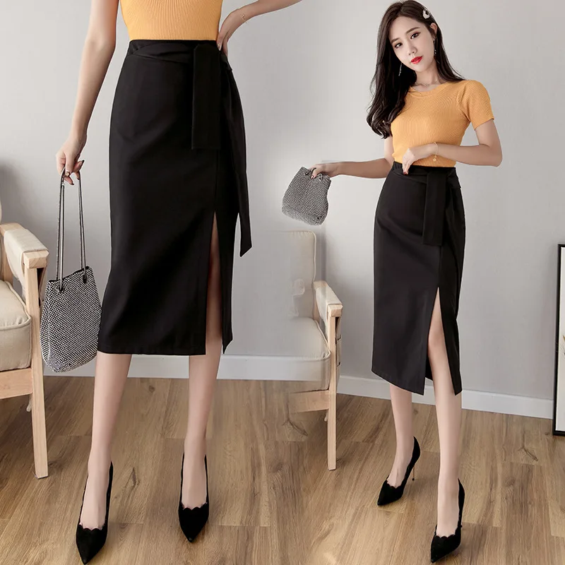 Elegant Women Side Slit Bodycon Pencil 
