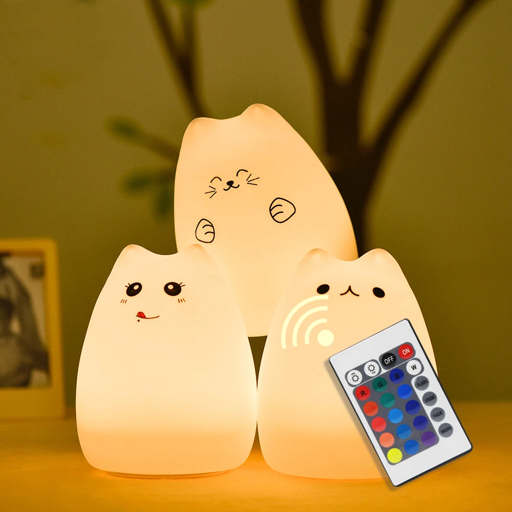 silicone tap sensor led night light