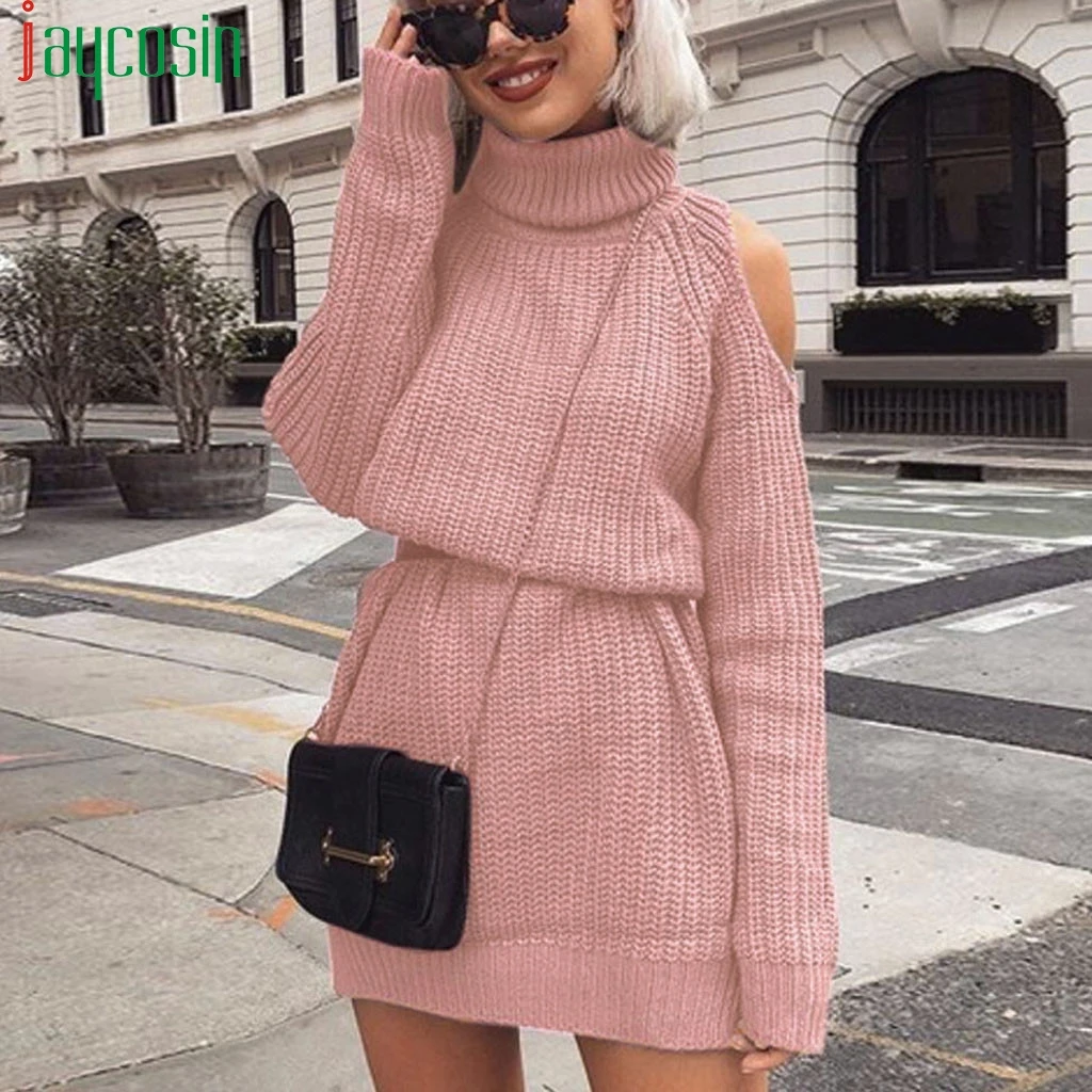 Long sweater women off shoulder 