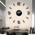 2022 New 3D Wall Clock Mirror Wall Stickers Fashion Living Room Quartz Watch DIY Home Decoration Clocks Sticker reloj de pared preview-1