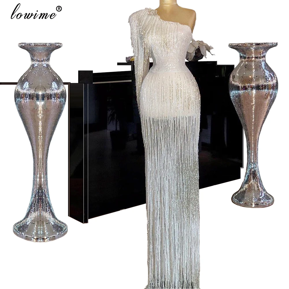 Muslim One Shoulder Tassels Celebrity 