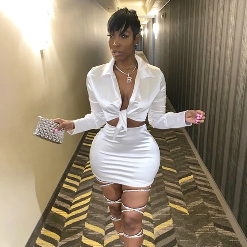 Simenual Sexy Fashion Satin Matching 