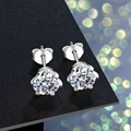 New Arrival 0.5 Carat Moissanite Gemstone Stud Earrings for Women Solid 925 Sterling Silver D color Solitaire Fine Jewelry preview-5
