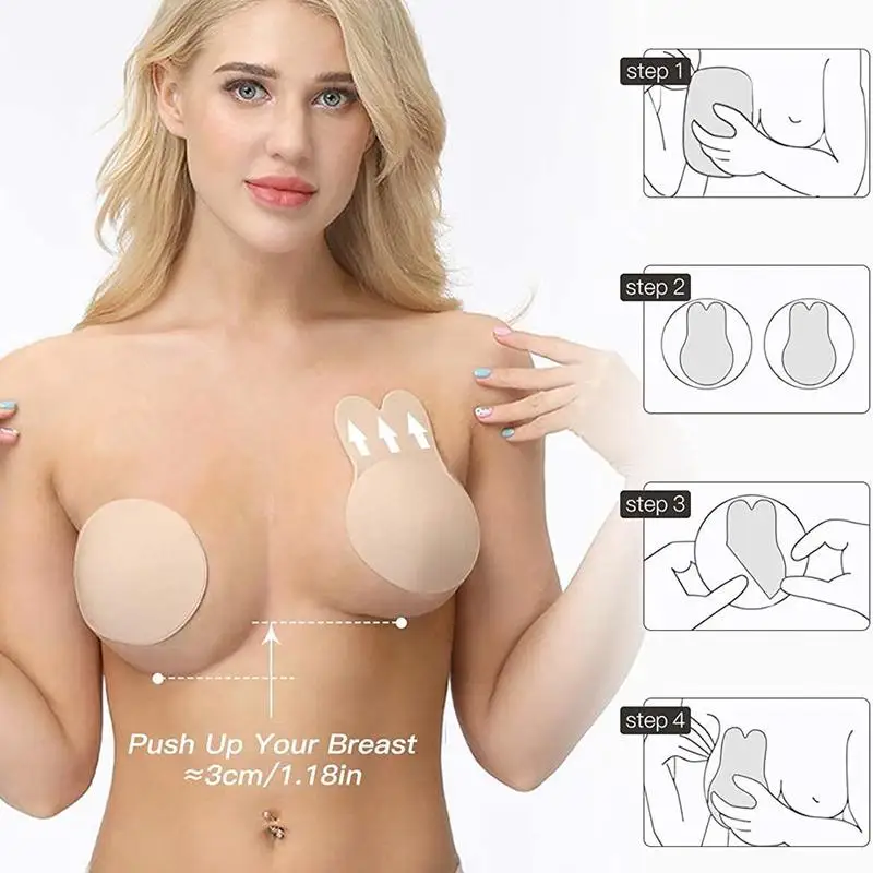 4Pcs Silicone Nipple Cover Reusable Women Breast Petals Lift Invisible Bra  Pasties Bra Padding Sticker Patch Boob Pads Adhesive - AliExpress