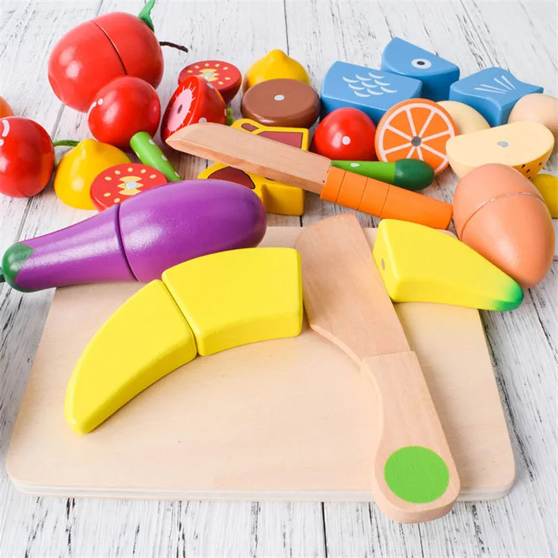 wooden vegetable cutting toys