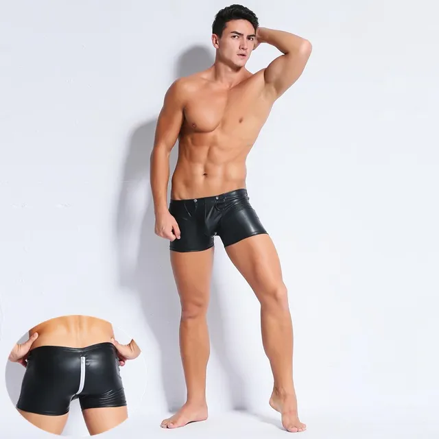 Male Latex Underwear Open Crotch Sissy Panties