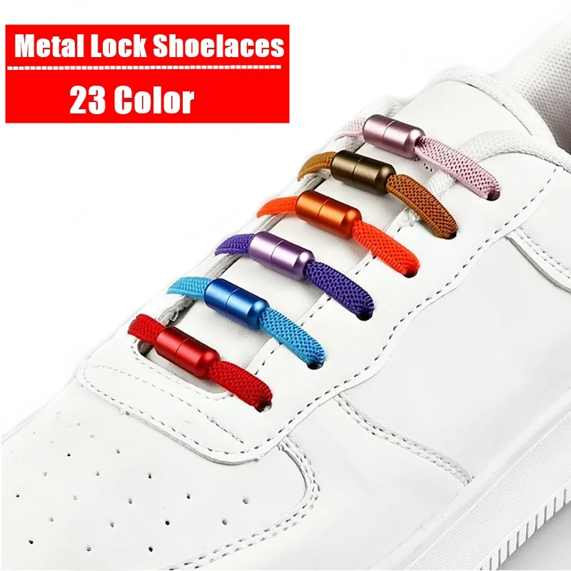 Elastic No Tie Shoelaces Flat Sneakers Shoe Laces For Kids and Adult Quick Lazy Metal Lock Laces Shoe Strings preview-7