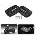 NEW CNC Aluminum Red Motorcycle Brake Fluid Fuel Reservoir Tank Cap Cover For YAMAHA T-Max 500 TMAX 500 TMax 530