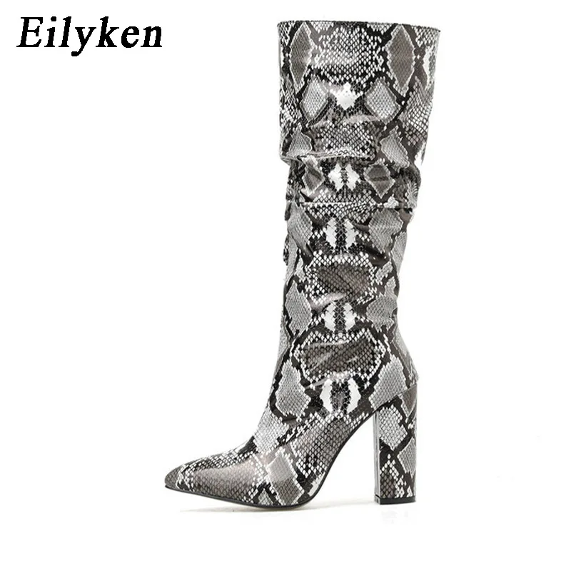 mid calf snakeskin boots