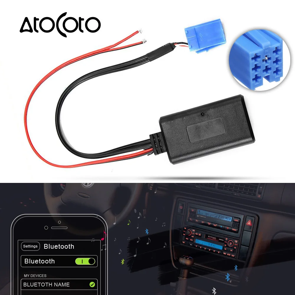 Car Bluetooth 5.0 Module Cable AUX Adapter for Smart Fortwo 450