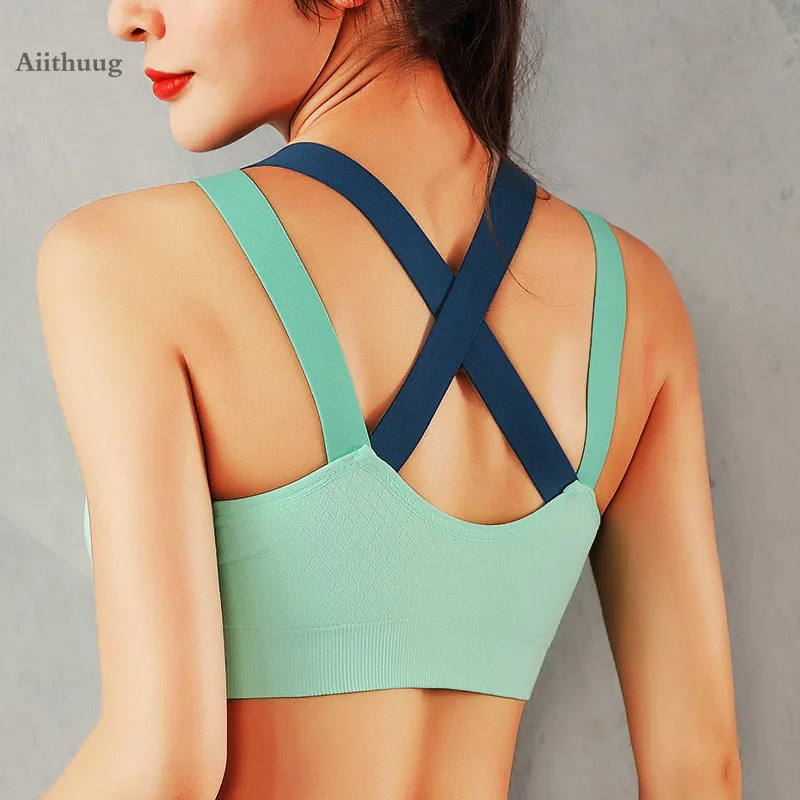 Αγορά Αθλητικά ενδύματα  Aiithuug Women's Sports Bra Padded Breathable  High Impact Support Criss Cross Back Yoga Bras Crop Tank Top for Workout  Fitness