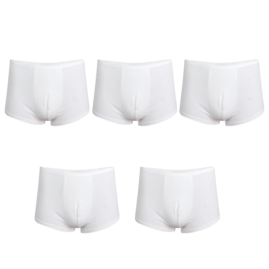 5PCS Mens 100% Cotton Incontinence Briefs Underwear Disposable Travel  Hospital L - AliExpress