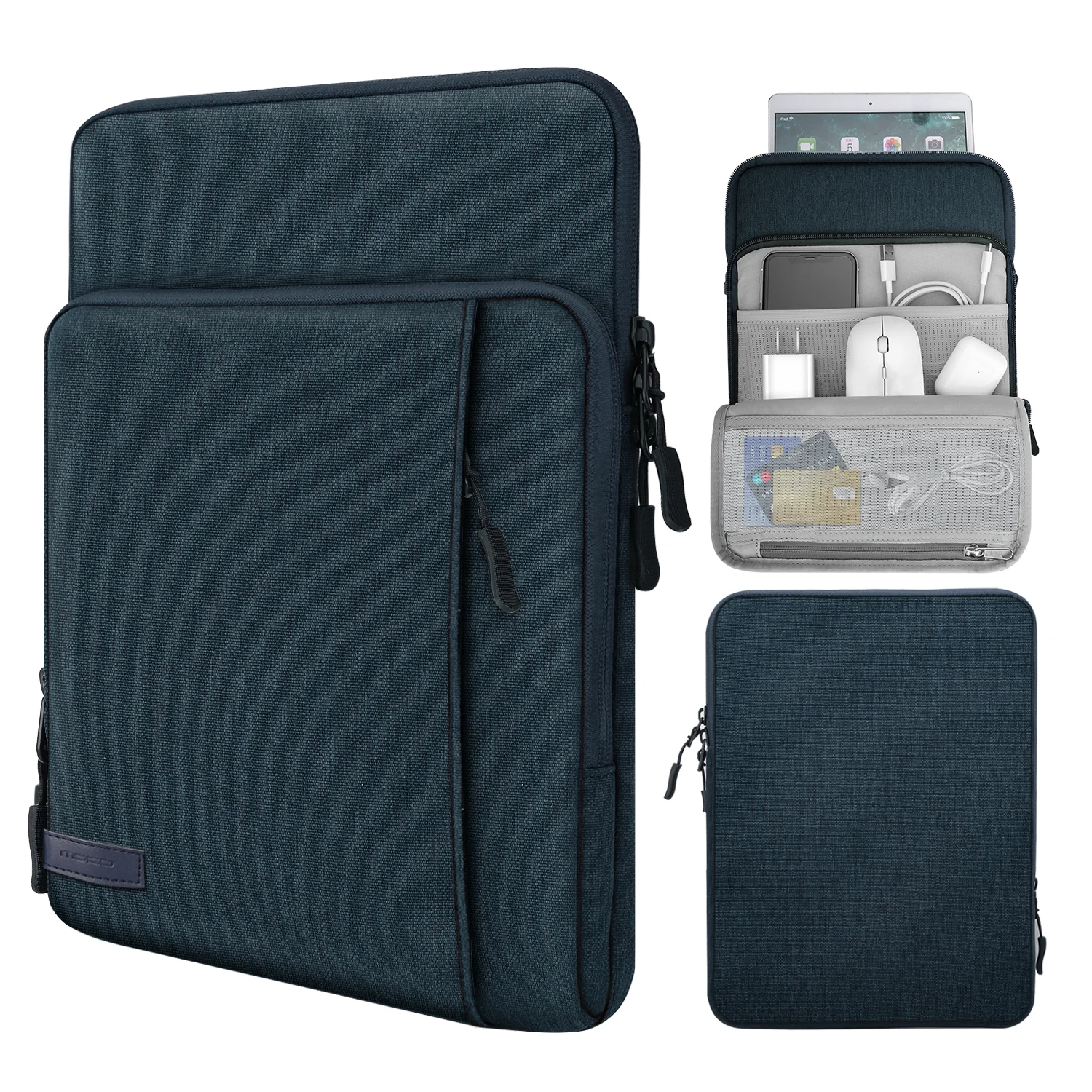 9-11 Inch Tablet Sleeve Bag Carrying Case with Storage Pockets For Samsung Galaxy Tab S6 Lite,Galaxy Tab S7,iPad Pro 11/iPad 9.7