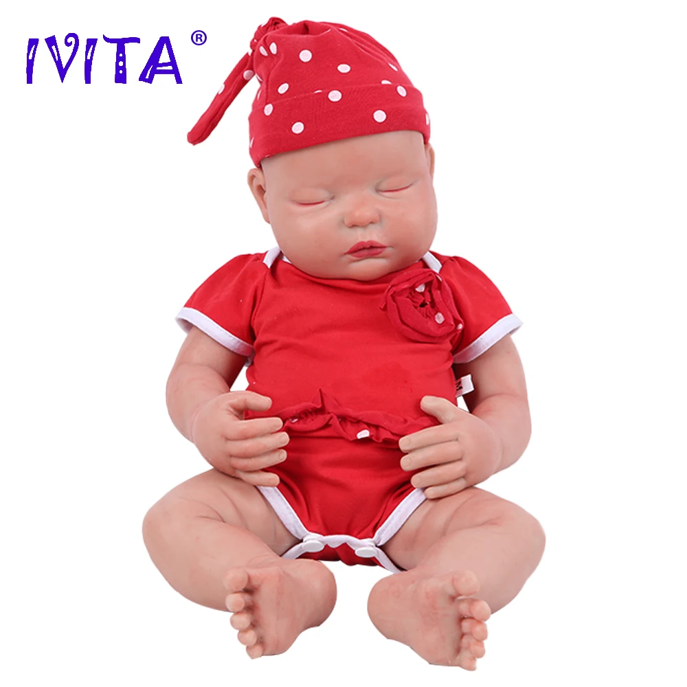 47cm Full Body Silicone Reborn Baby Dolls Realistic Solid Girl