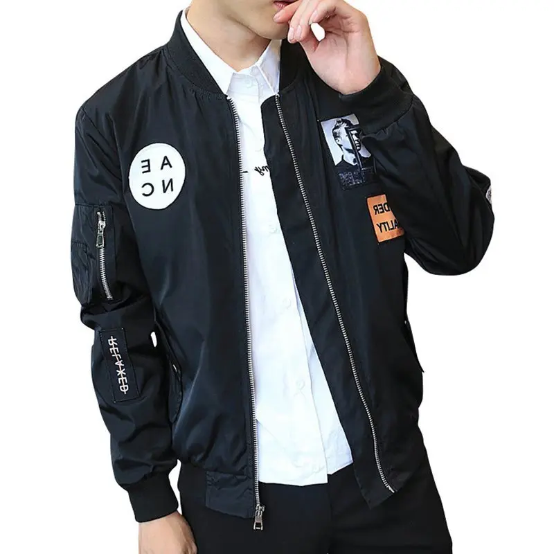 mens fitted bomber jacket