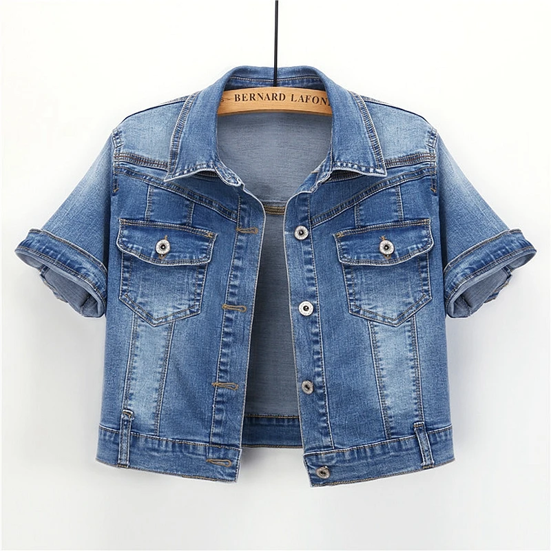 Denim Jacket Women 2021 Short Sleeve 