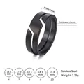 Skyrim Fashion Simple Stainless Steel Couple Ring for Men Women Casual Finger Rings Jewelry Engagement Anniversary Gift 2022 New preview-6