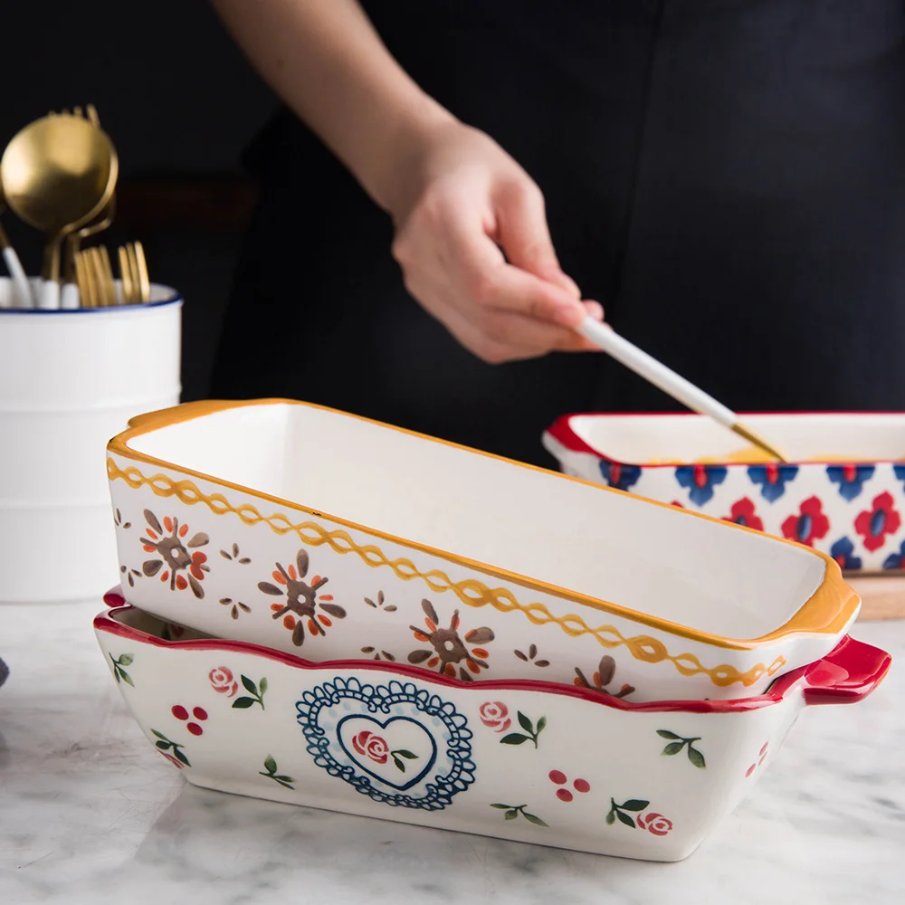 ceramic baking dish with handles