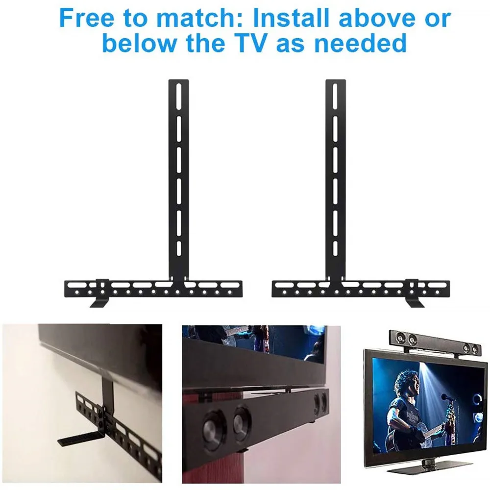 universal adjustable sound bar bracket