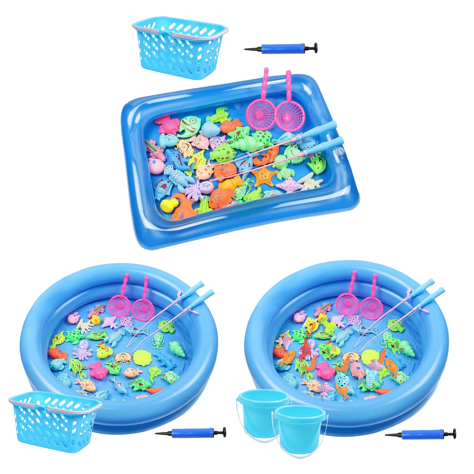 Children Boy Girl Fishing Toy Set Suit Magnetic Play Water Baby