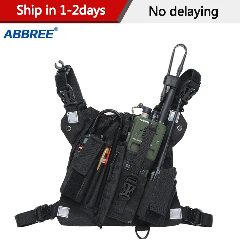 Walkie Talkie Chest Harness Shoulder Radio Holster Chest Pack