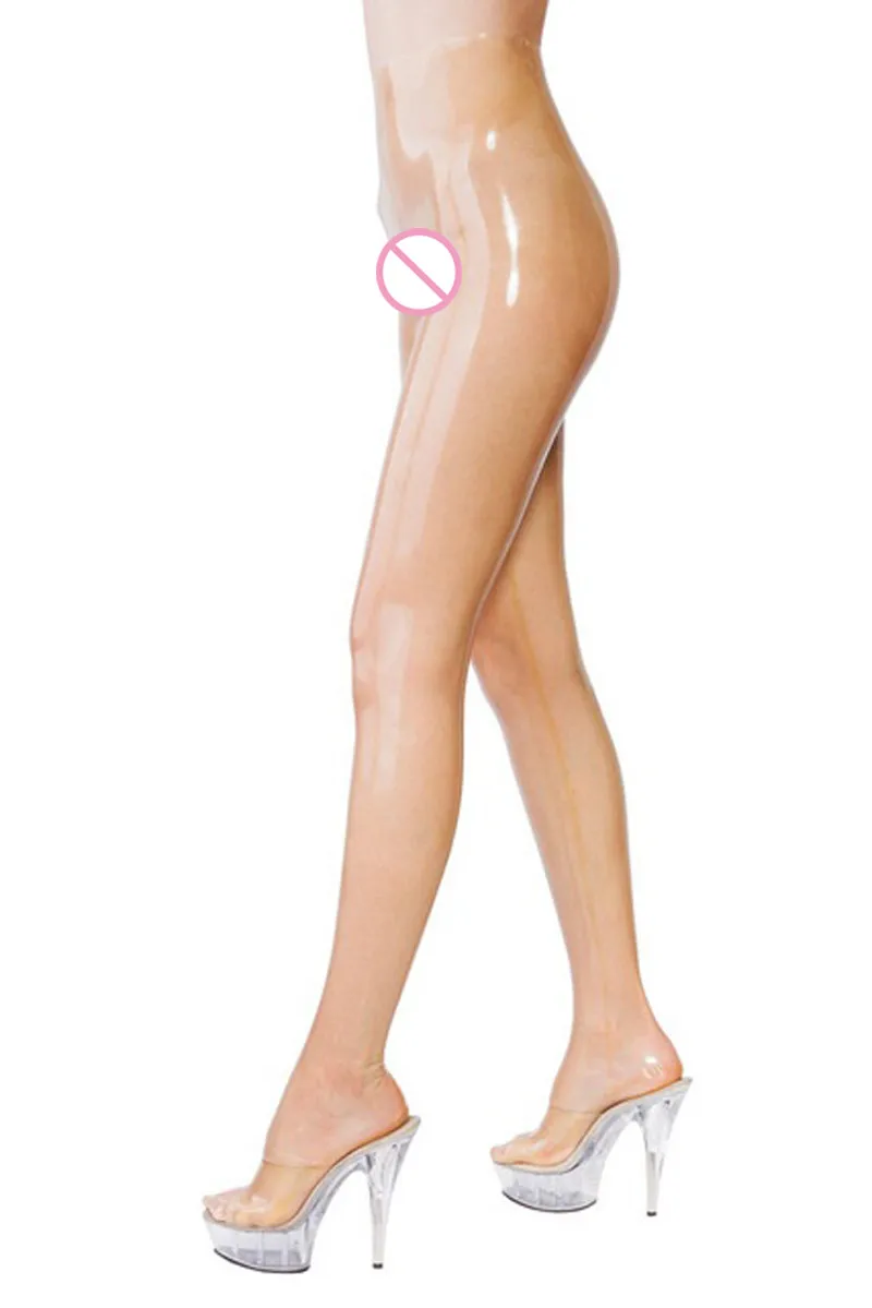 Cumpără Costume și accesorii | Transparent latex leggings attached socks  sexy rubber latex pants pantyhose trousers with socks for women latex pants