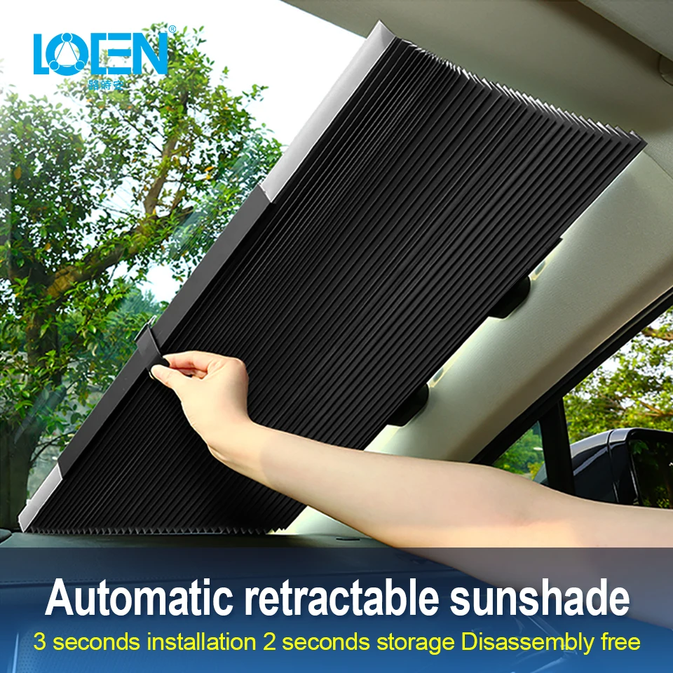 Купить Аксессуары для экстерьера Car Window Sunshade Retractable Windshield Sunshade Cover