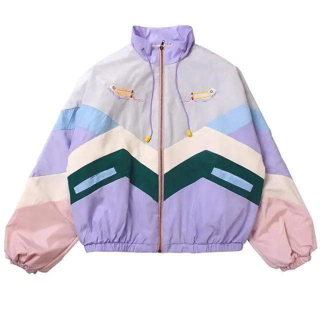 Women Pastel Bomber Jacket Cute 