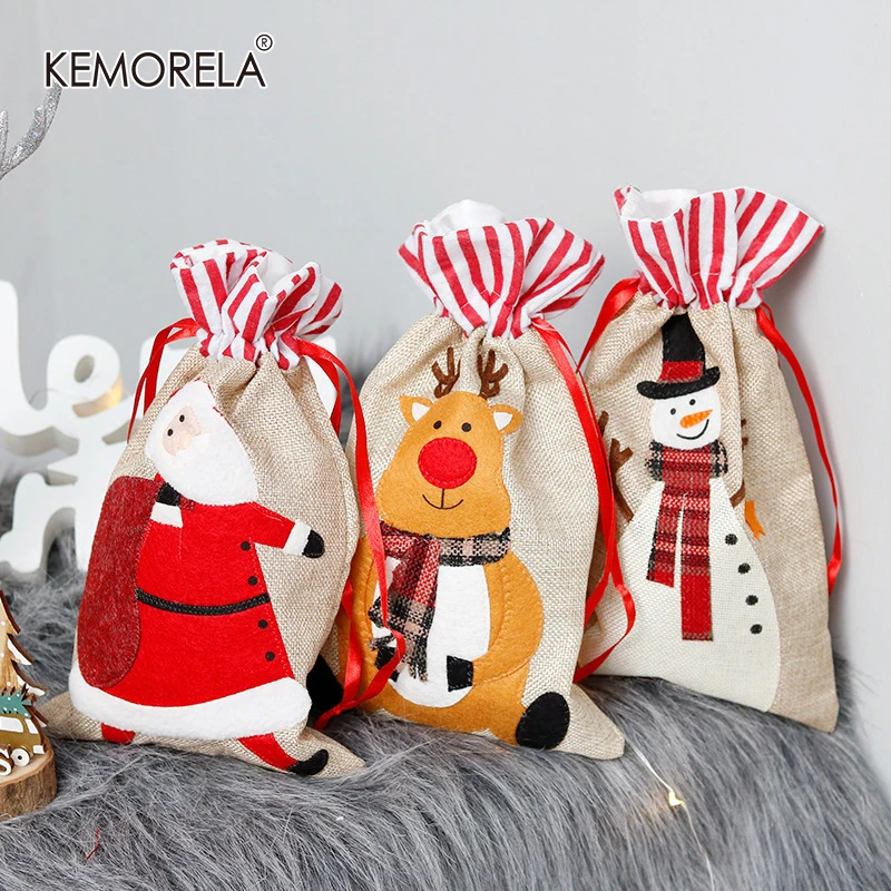 drawstring christmas gift bolsas