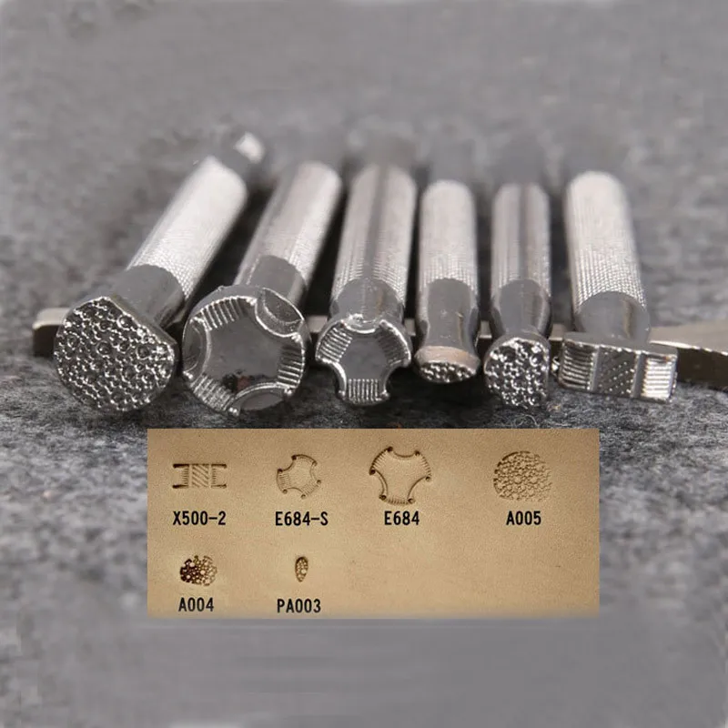 IMZAY 6/20 Pcs Leather Stamping Tools Set Different Shape Saddle Making  Stamp Tools Kit Leathercraft