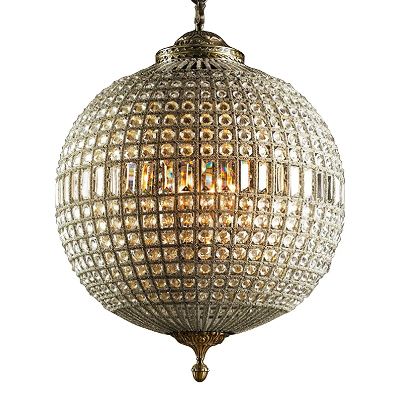 bronze crystal pendant light