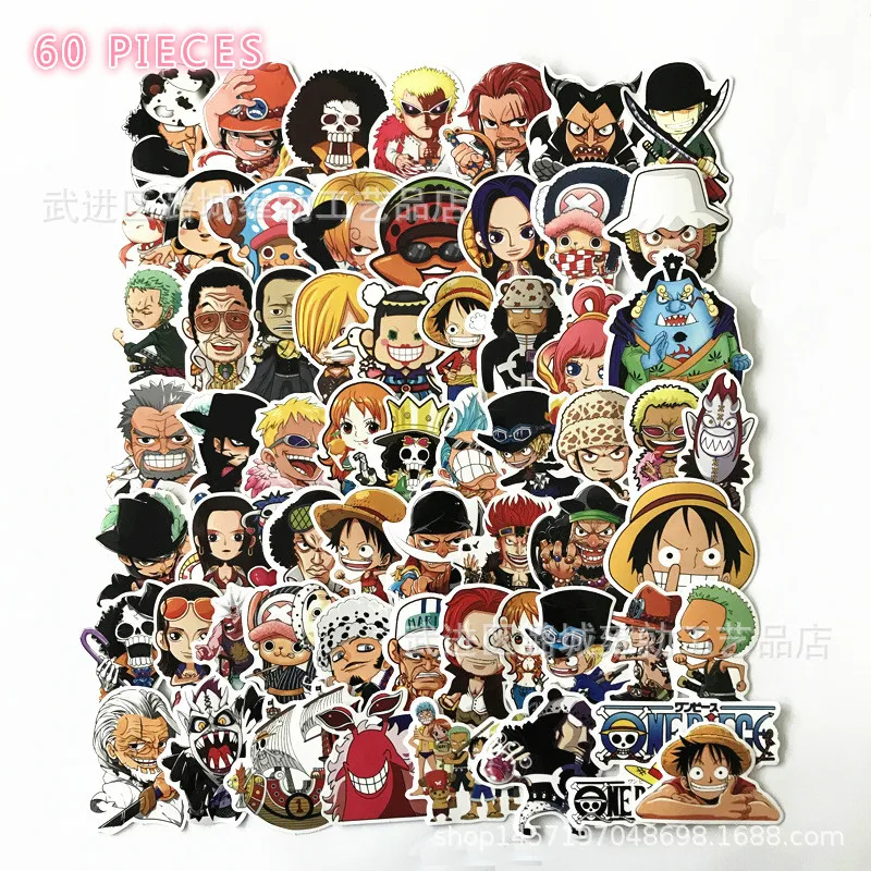 Cumpără Costume și Accesorii 60 Pcs Lot Anime 19 One Piece Luffy Stickers For Car Laptop Pvc Backpack Home Decal Pad Bicycle Ps4 Waterproof Decal