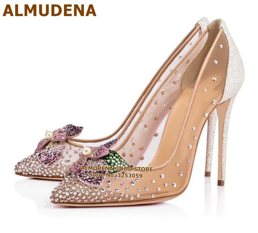 Colorful rhinestone heels Clearance