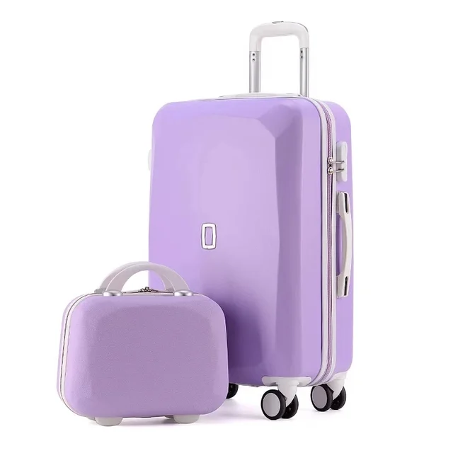 light purple luggage set