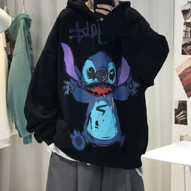 Disney Lilo Stitch Hooded Hoodies Women 