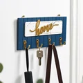 Key Holder Wall Hooks Hangers Wall Hooks Decorative Coat Hook Home Decore Minimalist Wood Home Decoration Accessories preview-3