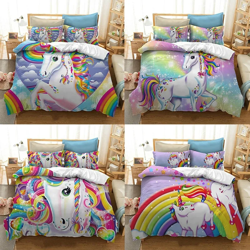 rainbow unicorn duvet cover