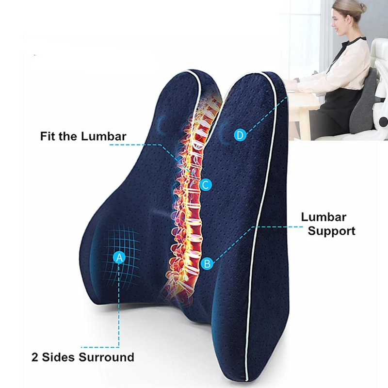 memory foam lumbar support cushion