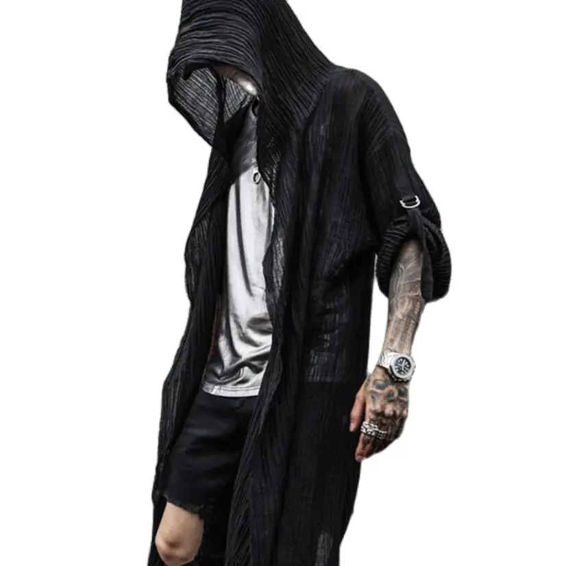 Spring summer men black thin cotton \u0026 