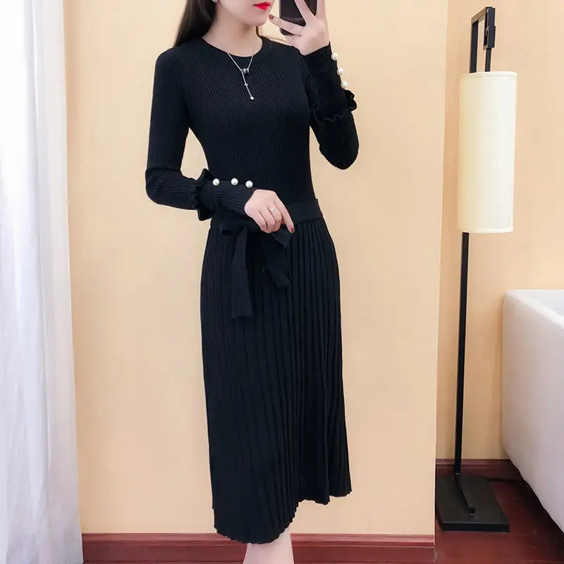 Dress for women casual thickening long 