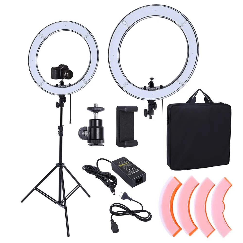 55W 18inch Camera Phone LED Ring Light Photography studio Dimmable  Ring Lamp With Stand Tripods For TikTok Youtube Makeup Video-animated-img