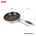 AIWILL HOT 304 Stainless Steel Skillet Household Induction Compatible Nonstick Fry Pan Cookware Use for Kitchen Restaurant 30cm preview-2